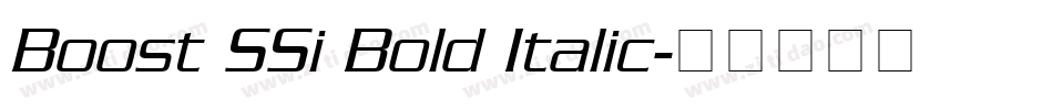 Boost SSi Bold Italic字体转换